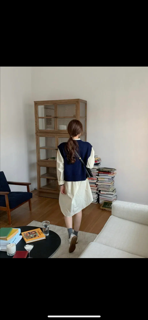 [F] 쇼퍼랜드 꽈배기 니트 조끼 아이보리--3