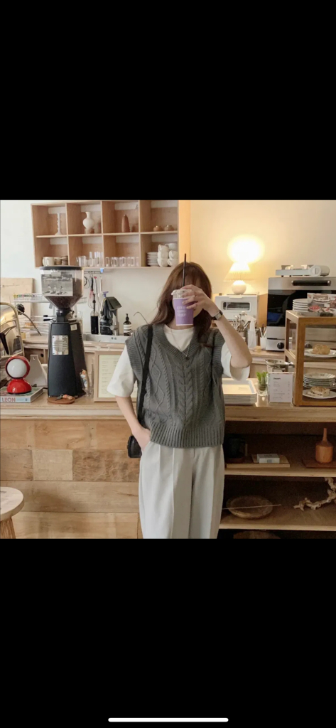 [F] 쇼퍼랜드 꽈배기 니트 조끼 아이보리--5