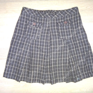 주름 포인트 모직 스커트 27