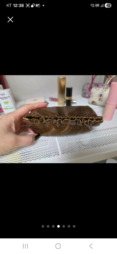 가죽 골드 미니파우치--4