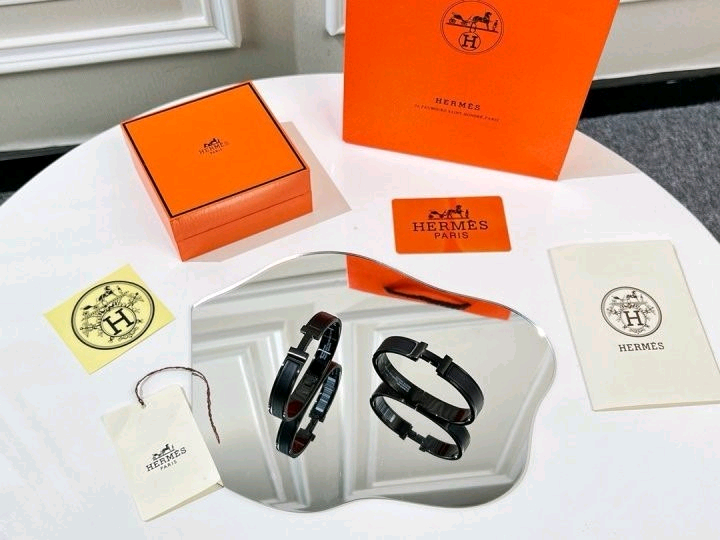 에르 클릭 HH 남자팔찌 블랙무광--3