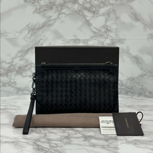 [풀구성]보네가베네타 인트레치아토 클러치 블랙 미니