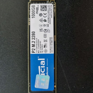 마이크론 Crucial P2 M.2 NVMe (1TB)