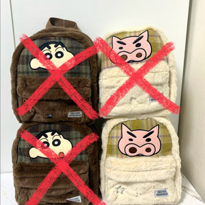 (부리부리1개남음!) 짱구 부리부리 대마왕 털 백팩 (사이즈커요!) 새상품