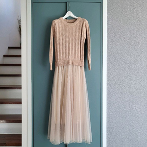 수입 니트 샤샤 롱원피스 (반택포)