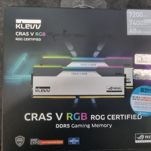 에센코어 KLEVV DDR5 7200 CL34 CRAS V RGB ROG 24Gx2 48GB