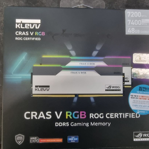 에센코어 KLEVV DDR5 7200 CL34 CRAS V RGB ROG 24Gx2 48GB