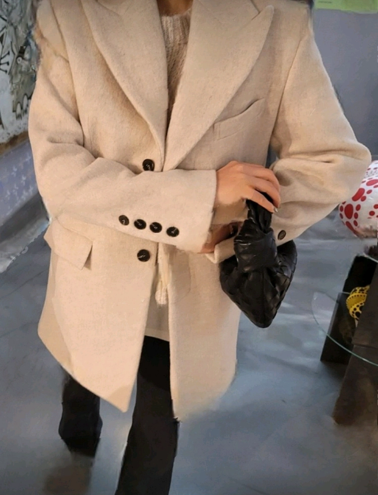 (새상품) 오버핏 박시한 울자켓 이미지
