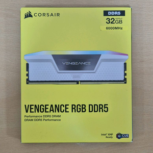 미개봉) 커세어 DDR5 32GB 6000MHz 화이트 RGB 램 새제품