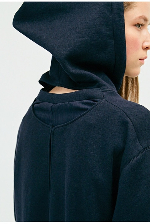 시스템 system 플리츠 디테일 후드 원피스 55~66 사이즈 이미지