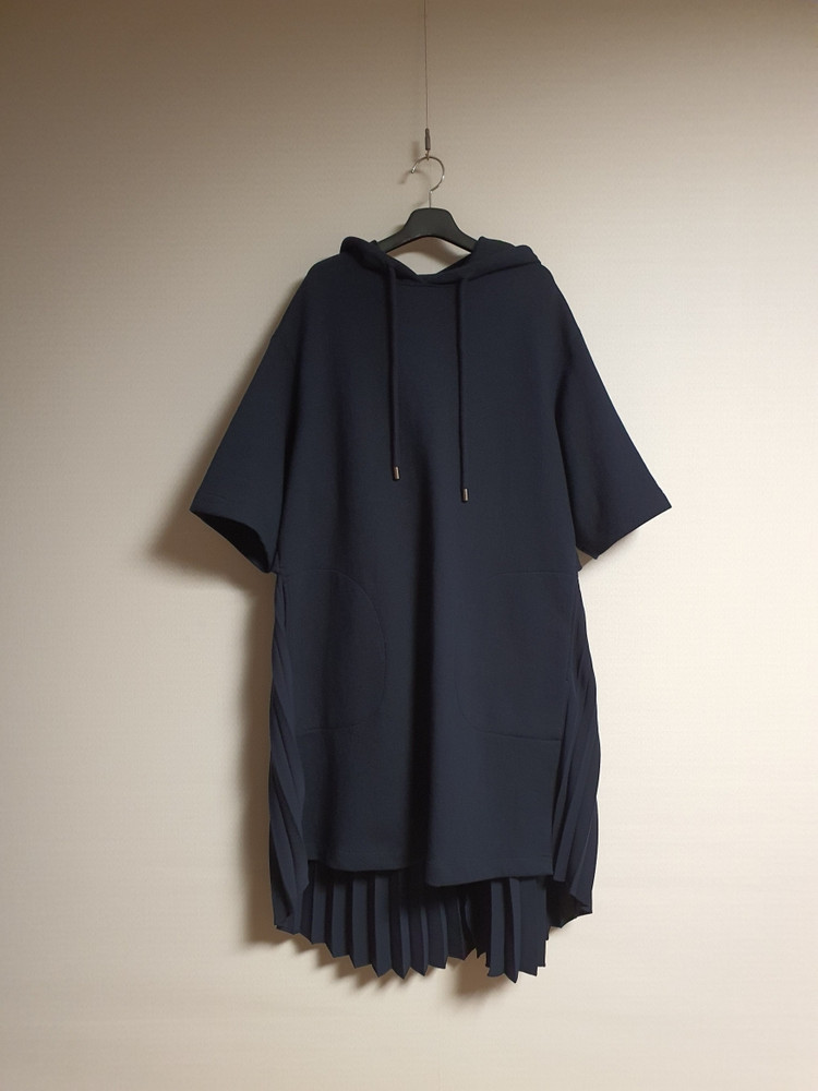 시스템 system 플리츠 디테일 후드 원피스 55~66 사이즈 이미지