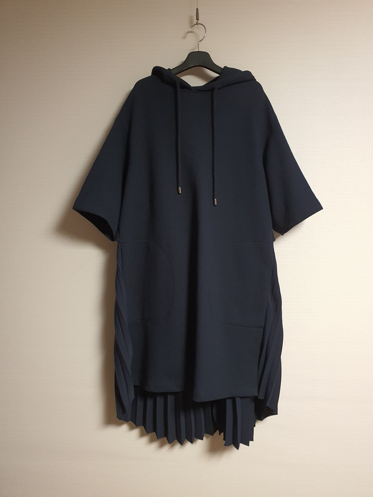 시스템 system 플리츠 디테일 후드 원피스 55~66 사이즈 이미지
