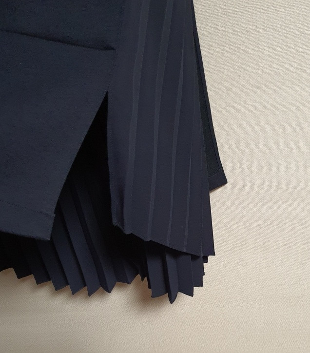 시스템 system 플리츠 디테일 후드 원피스 55~66 사이즈 이미지