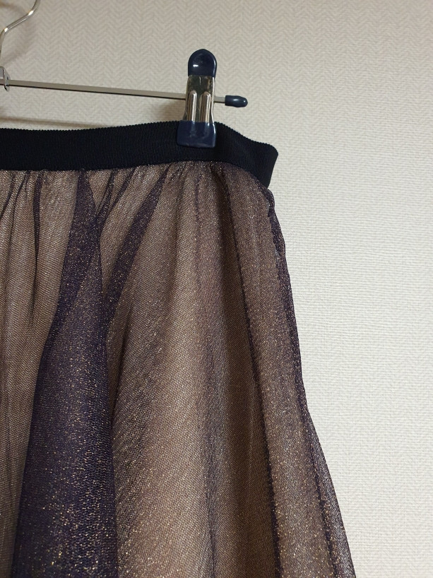 산드로 sandro 튤 레이어 스커트 55사이즈 정품--3