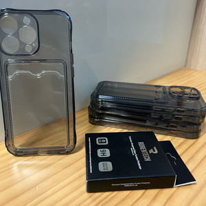 새제품] 아이폰 13 pro 프로 / 5개 투명 블랙 카드수납 범퍼 케이스 판매 이미지