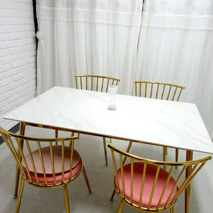 세라믹 식탁 골드의자 4인세트