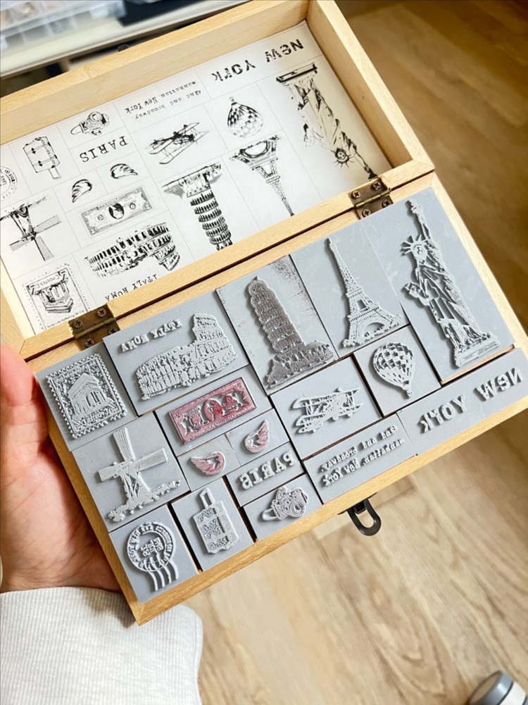 다꾸 스탬프 판매합니다 빈티지 우드 스탬프 이미지