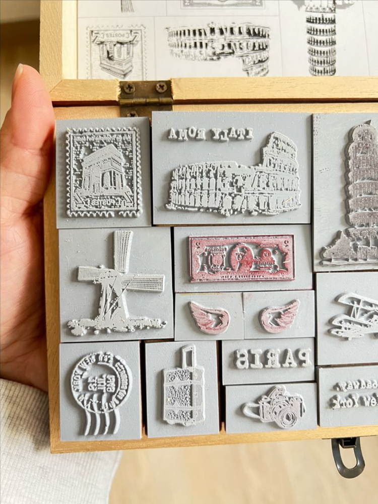 다꾸 스탬프 판매합니다 빈티지 우드 스탬프 이미지