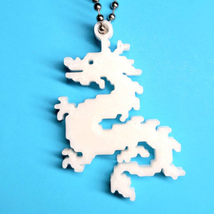 용 드래곤 8비트 키링 키체인