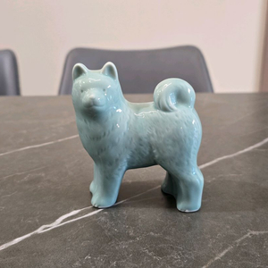 강아지 도자기 장식품
