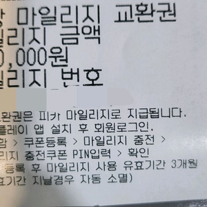 피카플레이 마일리지 10000포인트 팝니다