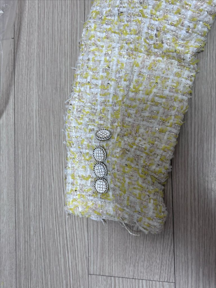 레몬색 트위드 자켓--6