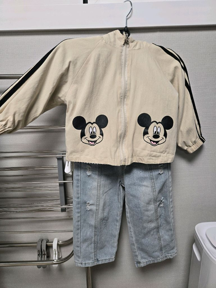 유아 봄잠바 및 청바지 100~110--8