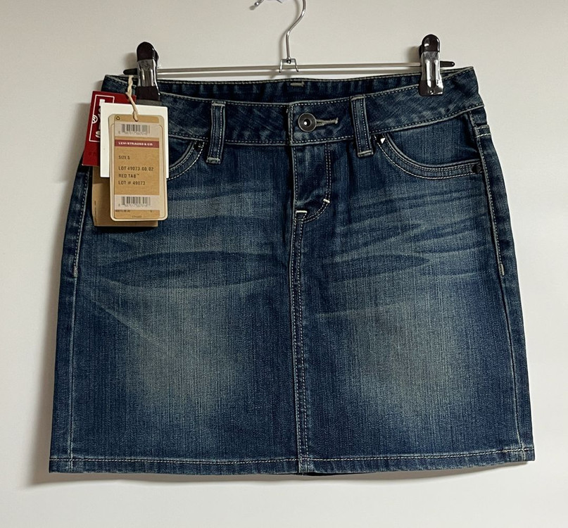 새상품 리바이스 레드탭 중청 데님 스커트 치마 미니스커트 S 이미지