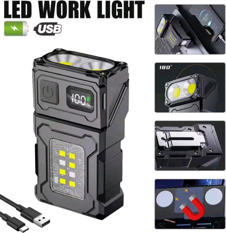 새상품)C충전고출력후레쉬 손전등점멸등 낚시캠핑 작업등--1