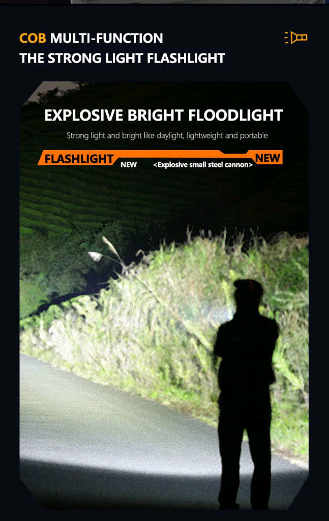 새상품)C충전고출력후레쉬 손전등점멸등 낚시캠핑 작업등--3