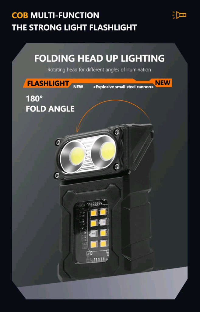 새상품)C충전고출력후레쉬 손전등점멸등 낚시캠핑 작업등--5