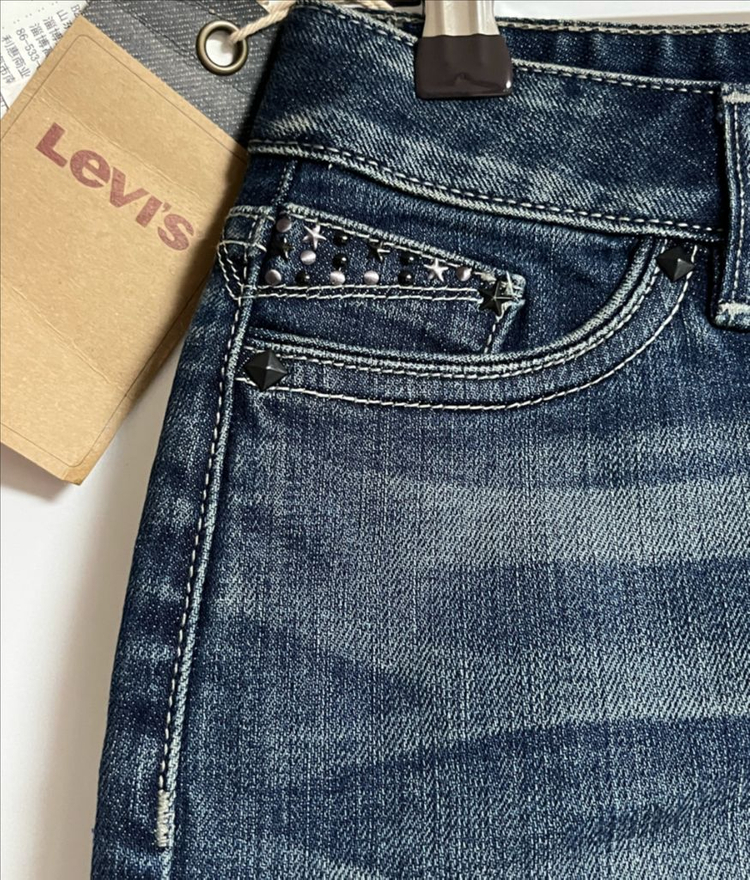 새상품 리바이스 레드탭 중청 데님 스커트 치마 미니스커트 S 이미지