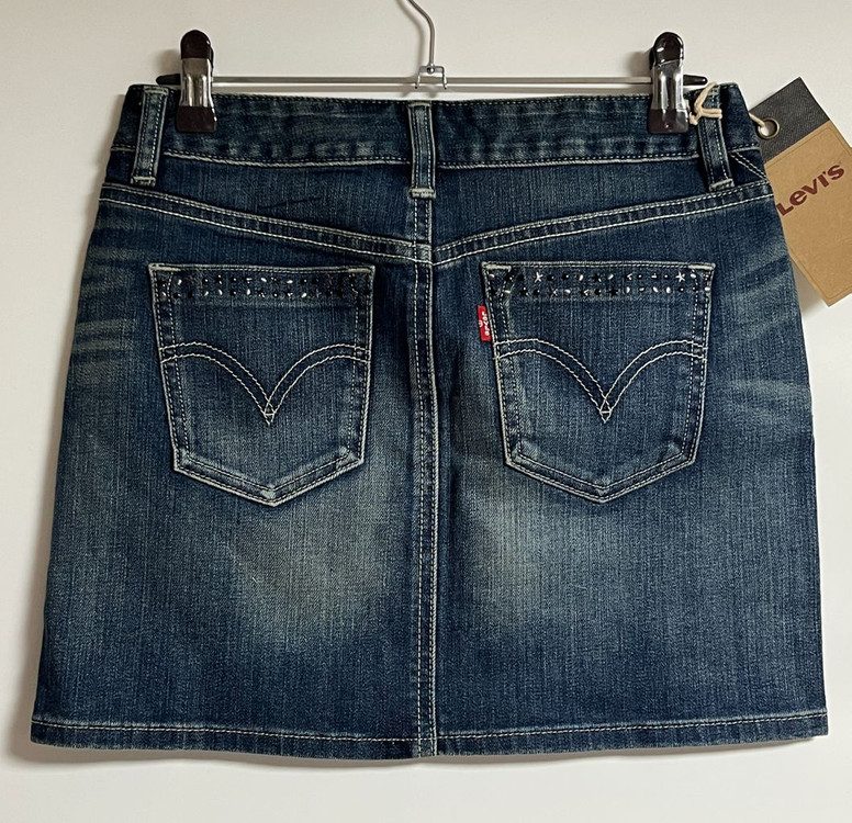 새상품 리바이스 레드탭 중청 데님 스커트 치마 미니스커트 S 이미지