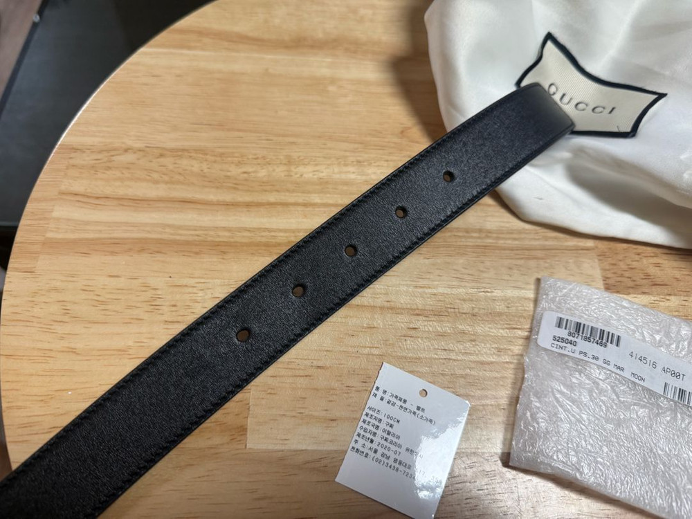 구찌 마몽 마몬트 씬 벨트 100 40 사이즈 공홈판 거의새거 판매합니다--5