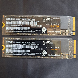 WD_BLACK SN750 M.2 NVMe SSD 500GB 입니다(1개 남음)