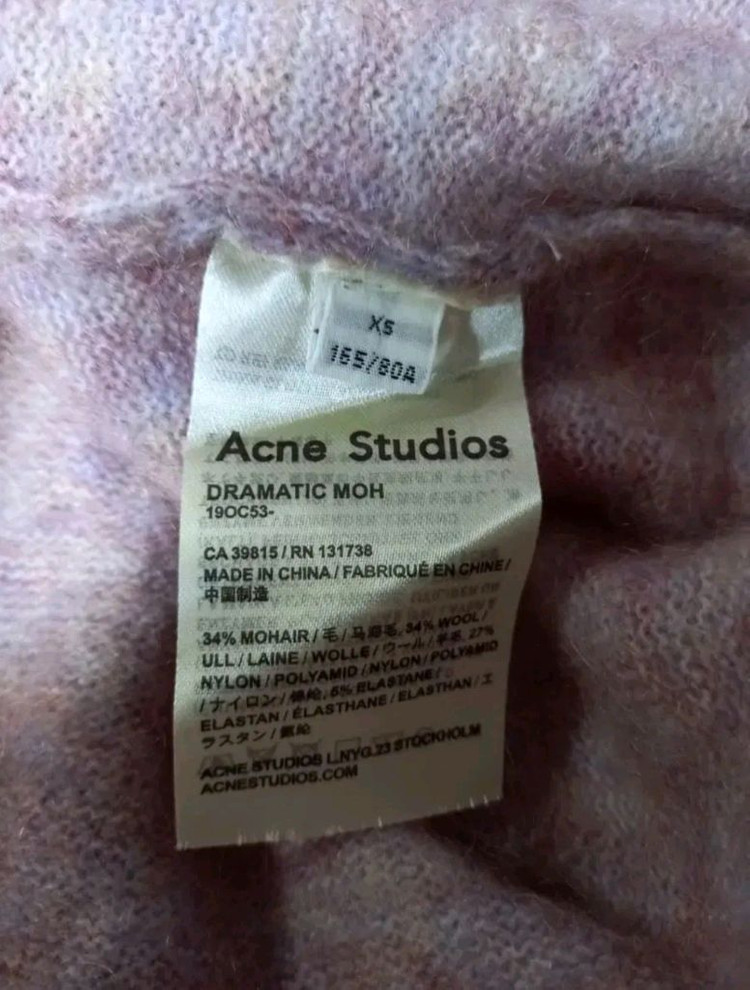 아크네스튜디오 우먼 로즈핑크 모헤어 니트 F--8