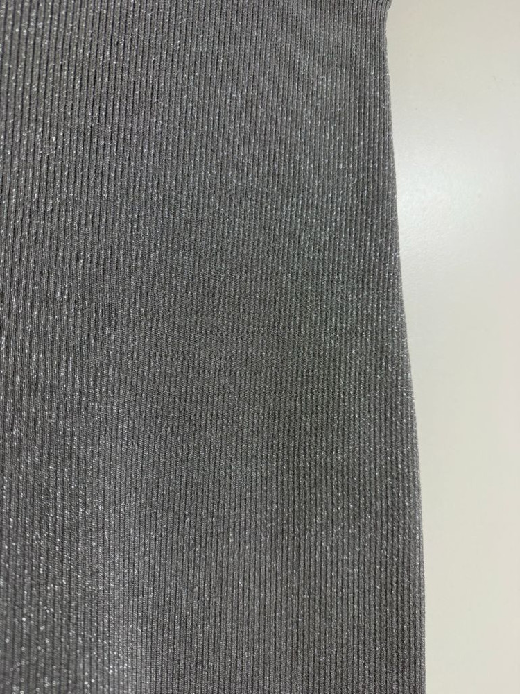 산드로(Sandro) 메탈릭 그레이 골지니트 스커트--1