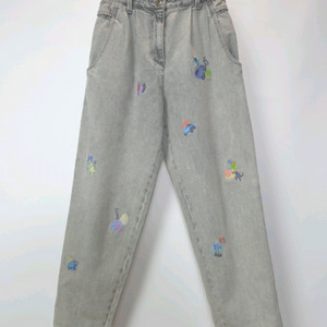 한섬 오즈세컨 2021 사파리 자수 페이퍼백 데님 팬츠 64-94