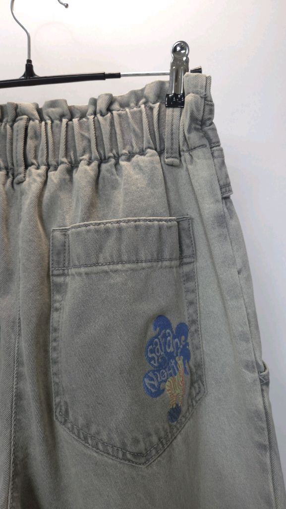 한섬 오즈세컨 2021 사파리 자수 페이퍼백 데님 팬츠 64-94--6