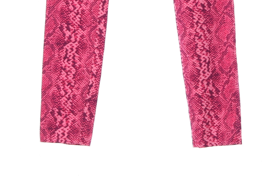 쥬시꾸뛰르 W25 핫핑크 스네이크 패턴 뱀피 스키니진 팬츠 바지--4