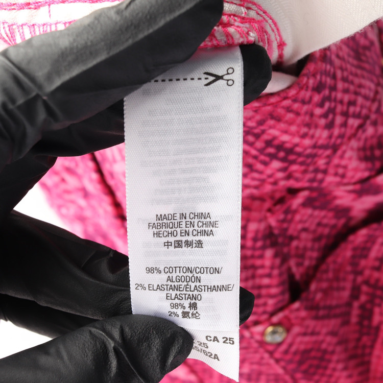 쥬시꾸뛰르 W25 핫핑크 스네이크 패턴 뱀피 스키니진 팬츠 바지--6