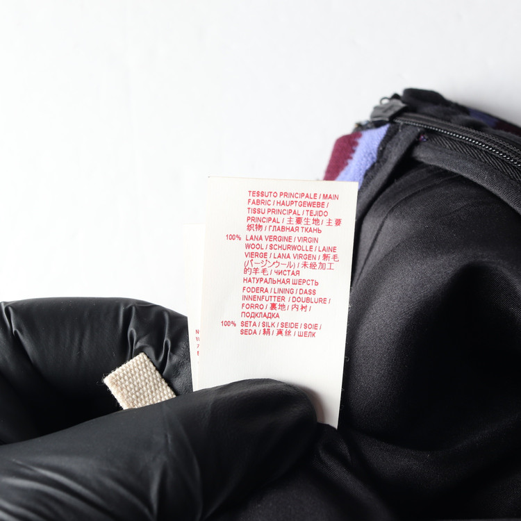 MARNI 마르니 울100% 네이비 패턴 미니 플레어스커트 치마 38--5