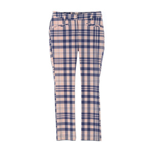 아디다스 골프 핑크 퍼플 체크 아디퓨어 슬랙스 팬츠 S