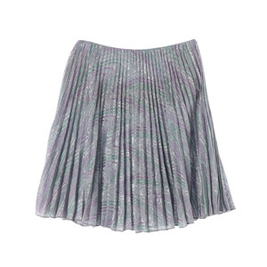 미쏘니 메탈릭 실버 미니 플리츠스커트 치마 M