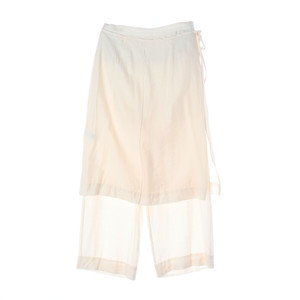 (새상품)루에브르 25SS 크림 쉬어 레이어드 스커트 팬츠 치마바지 셋업