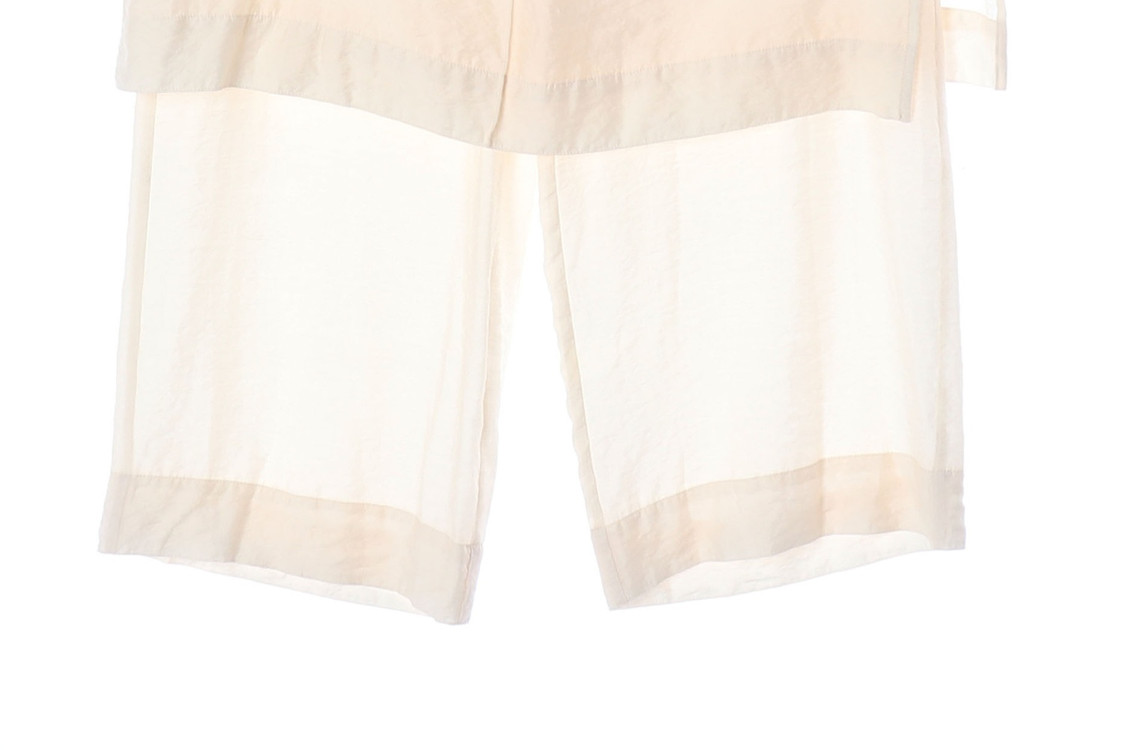 (새상품)루에브르 25SS 크림 쉬어 레이어드 스커트 팬츠 치마바지 셋업--4