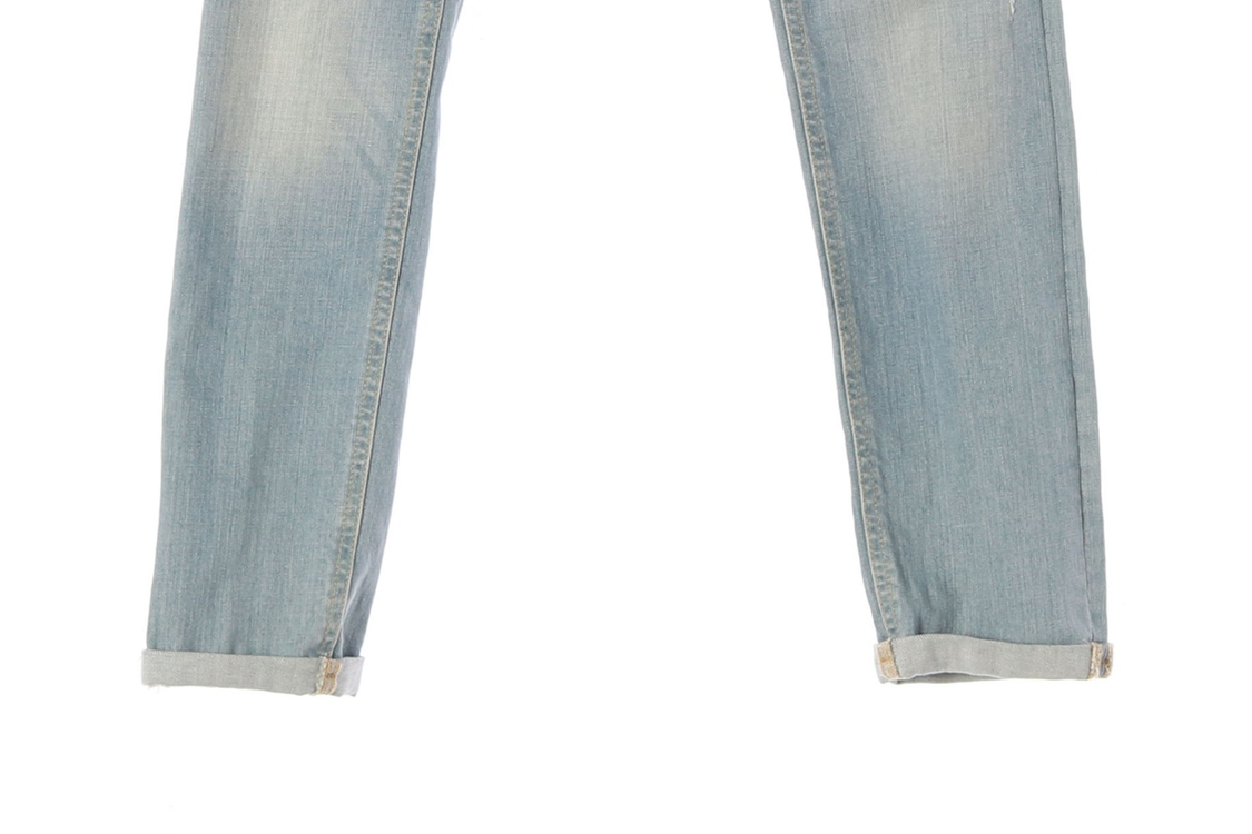 ZARA W26 그린 워싱 로우라이즈 스키니 데님 청바지--4