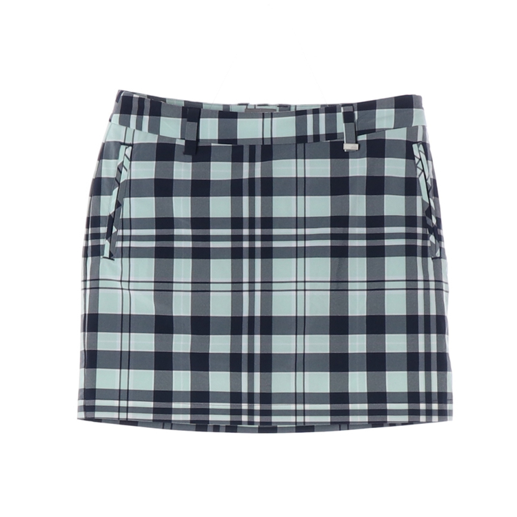 아디다스 골프 민트 네이비 체크 미니 스커트 치마 스코트 치마바지 S--0