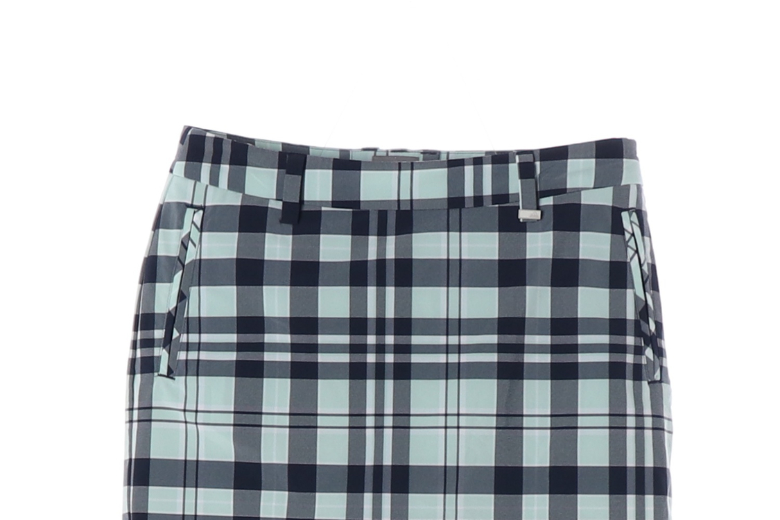 아디다스 골프 민트 네이비 체크 미니 스커트 치마 스코트 치마바지 S--2