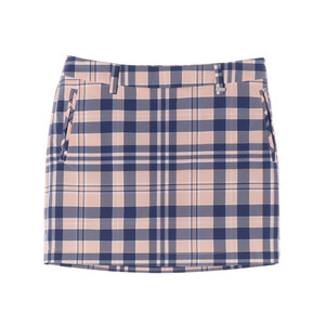 아디다스 골프 핑크 퍼플 체크 미니 스커트 치마 스코트 치마바지 S